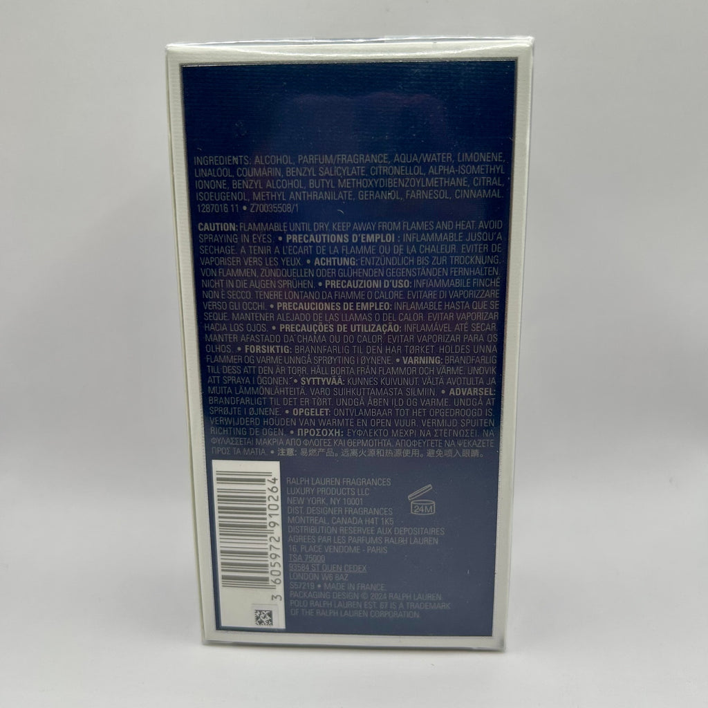 Polo EST 67 by Ralph Lauren, 2.5 oz EDT Refillable Spray for Men