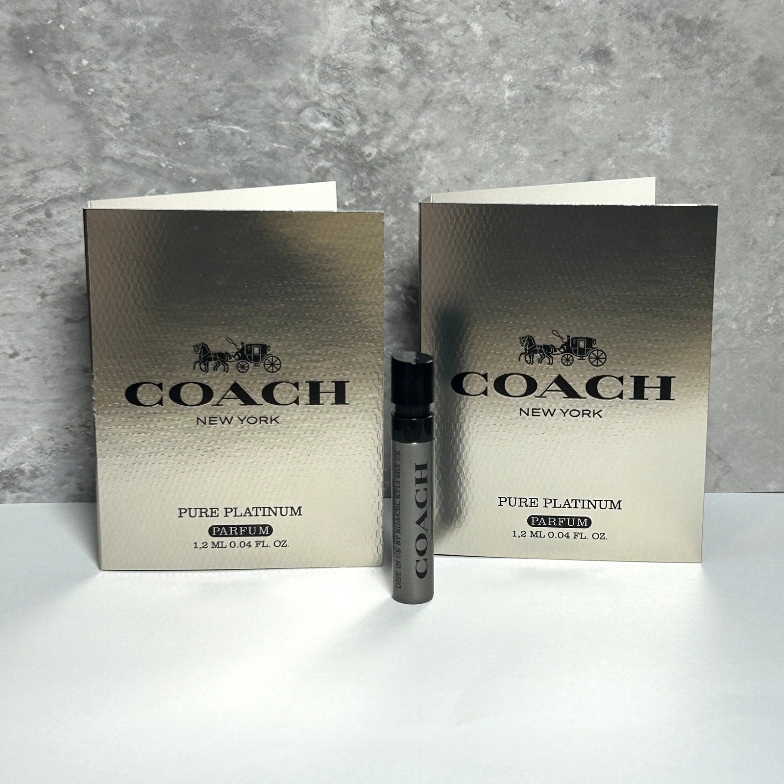 Coach Pure Platinum EDP 1.2 ML Samples, Set of 2